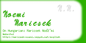 noemi maricsek business card